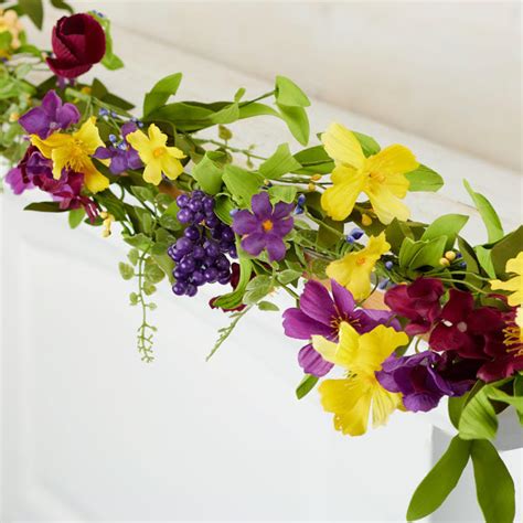 spring garland mantle|artificial spring flower garlands.